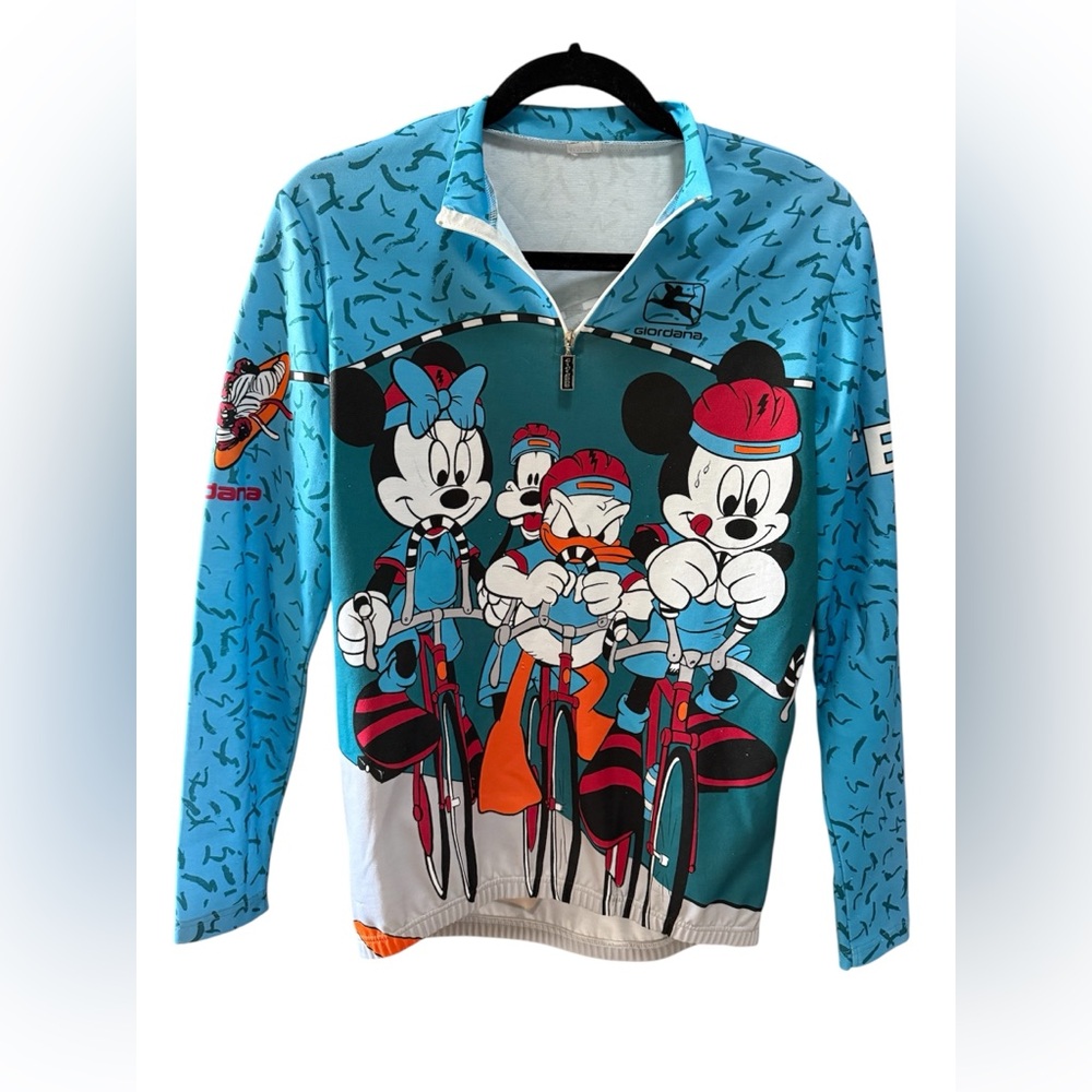 Disney Women's Cycling Jersey - Blue with Cartoon Characters